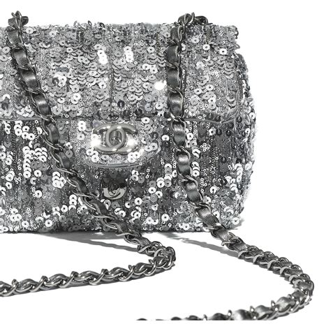 chanel surpique flap|Flap bag, Sequins & silver.